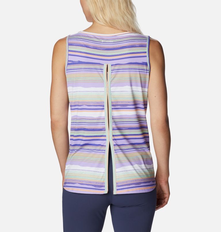 Women's Chill River Tank, Color: Frosted Purple, Horizons Stripe Multi, image 2
