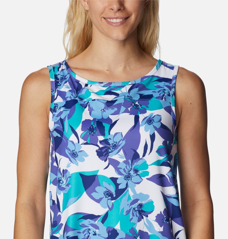 Women's Chill River Technical Tank, Color: Purple Lotus, Pop Flora, image 4