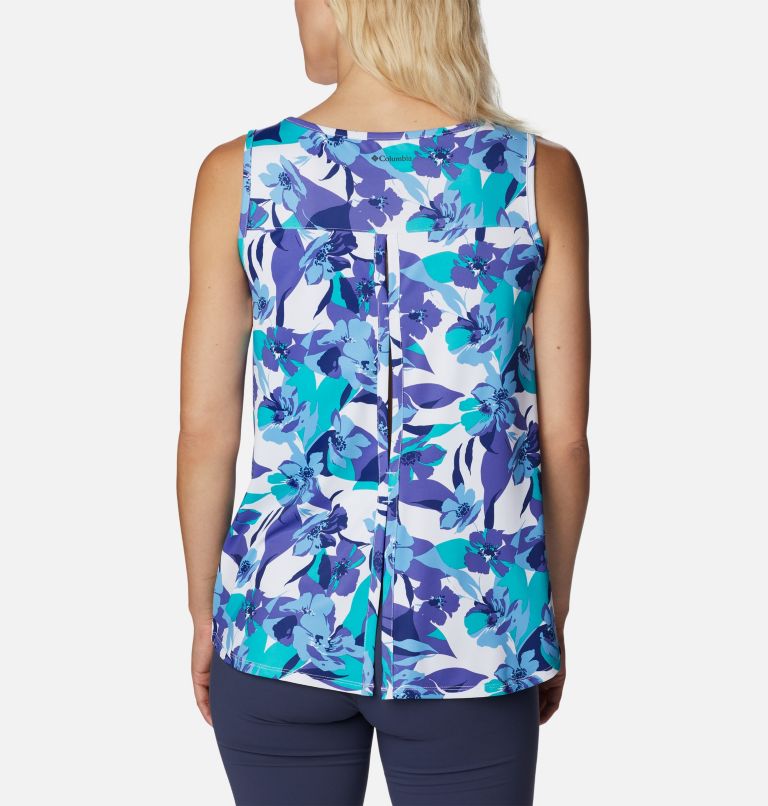 Women's Chill River Technical Tank, Color: Purple Lotus, Pop Flora, image 2