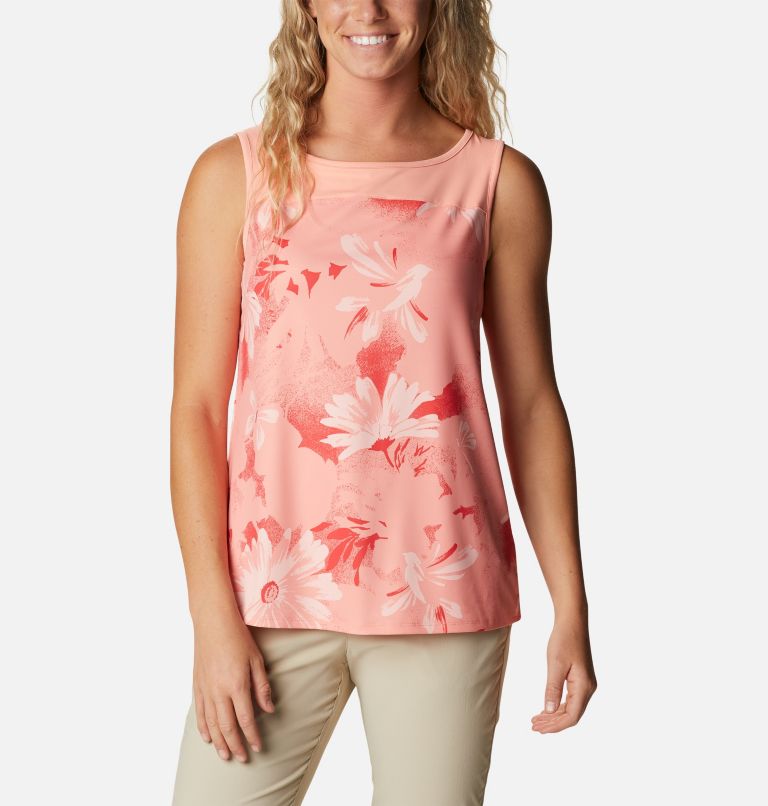 Thumbnail: Women's Chill River Technical Tank, Color: Coral Reef Daisy Party, image 1