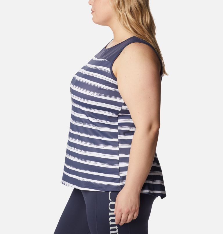 Women's Chill River Tank – Plus Size, Color: Nocturnal Brush Stripe, image 3