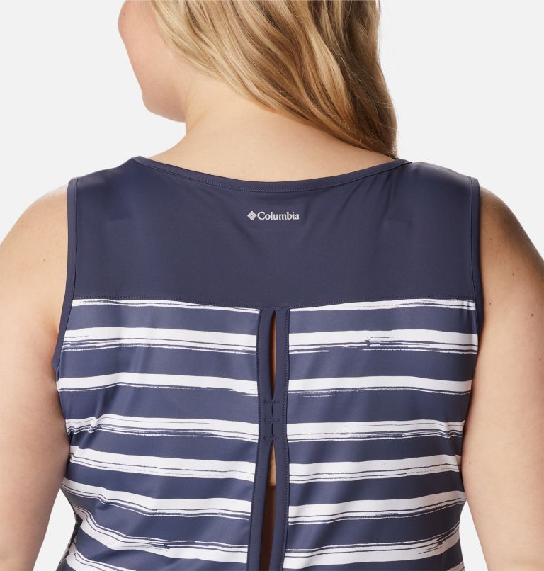 Women's Chill River Tank – Plus Size, Color: Nocturnal Brush Stripe, image 5