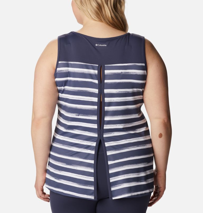 Women's Chill River Tank – Plus Size, Color: Nocturnal Brush Stripe, image 2