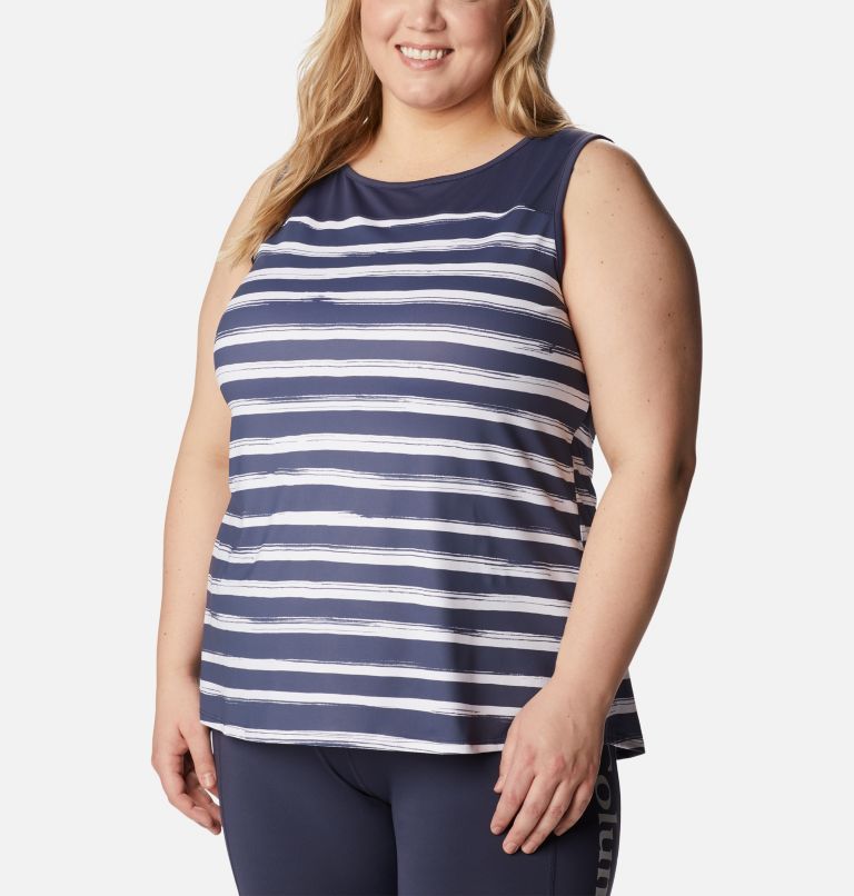 Women's Chill River Tank – Plus Size, Color: Nocturnal Brush Stripe, image 1
