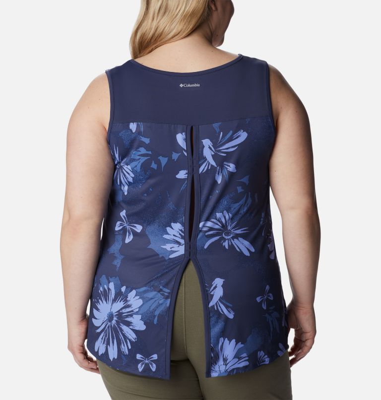 Women's Chill River Tank – Plus Size, Color: Nocturnal Daisy Party