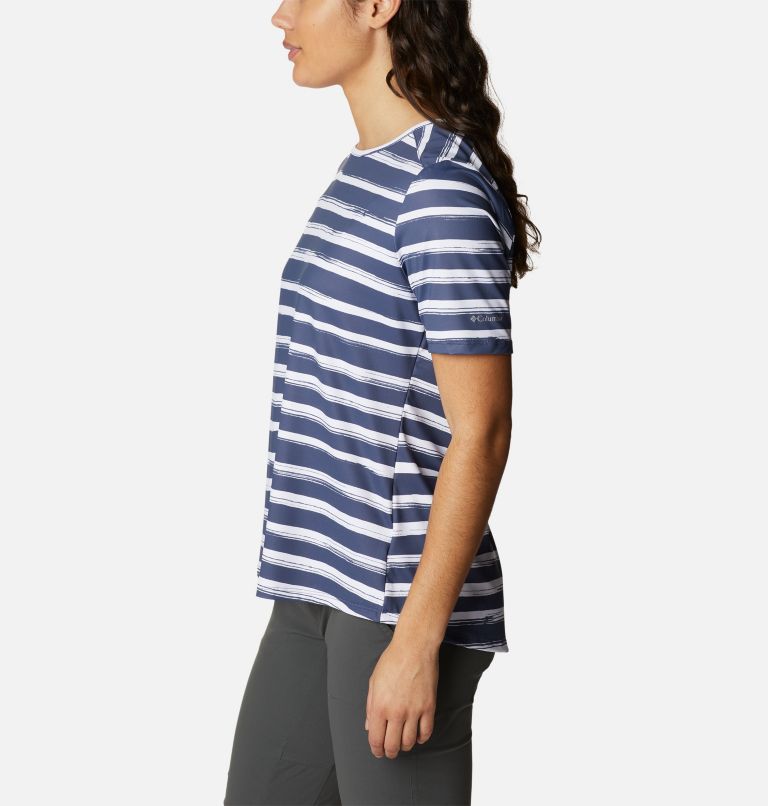 Women's Chill River Short Sleeve Shirt, Color: Nocturnal Brush Stripe