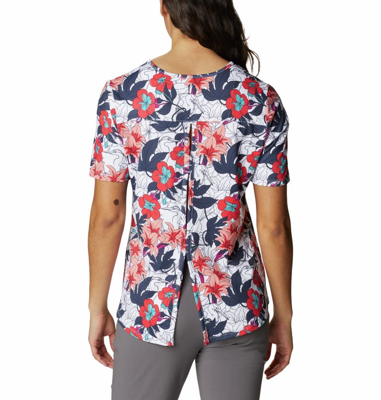 Thumbnail: Women's Chill River Technical T-Shirt, Color: White Lakeshore Floral Multi Print, image 2