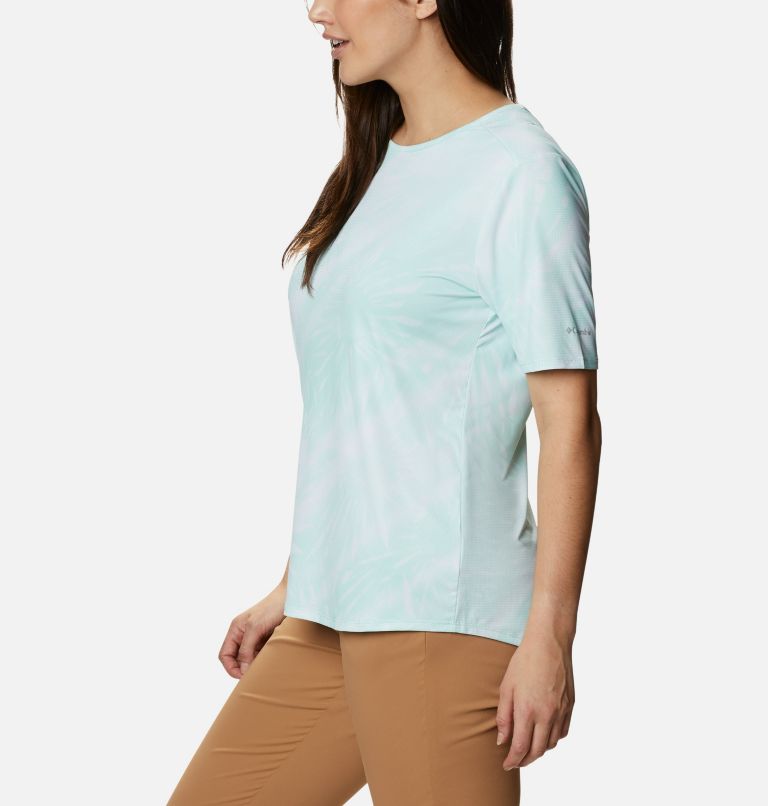 Women's Chill River Technical T-Shirt, Color: Mint Cay Print Sunburst, image 3