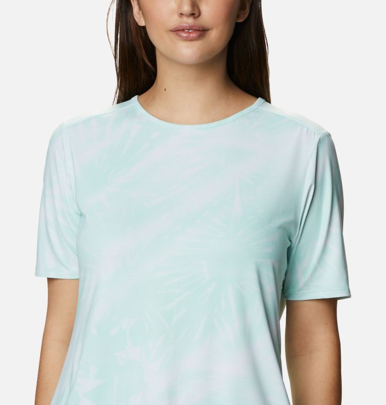 Women's Chill River Technical T-Shirt, Color: Mint Cay Print Sunburst, image 4
