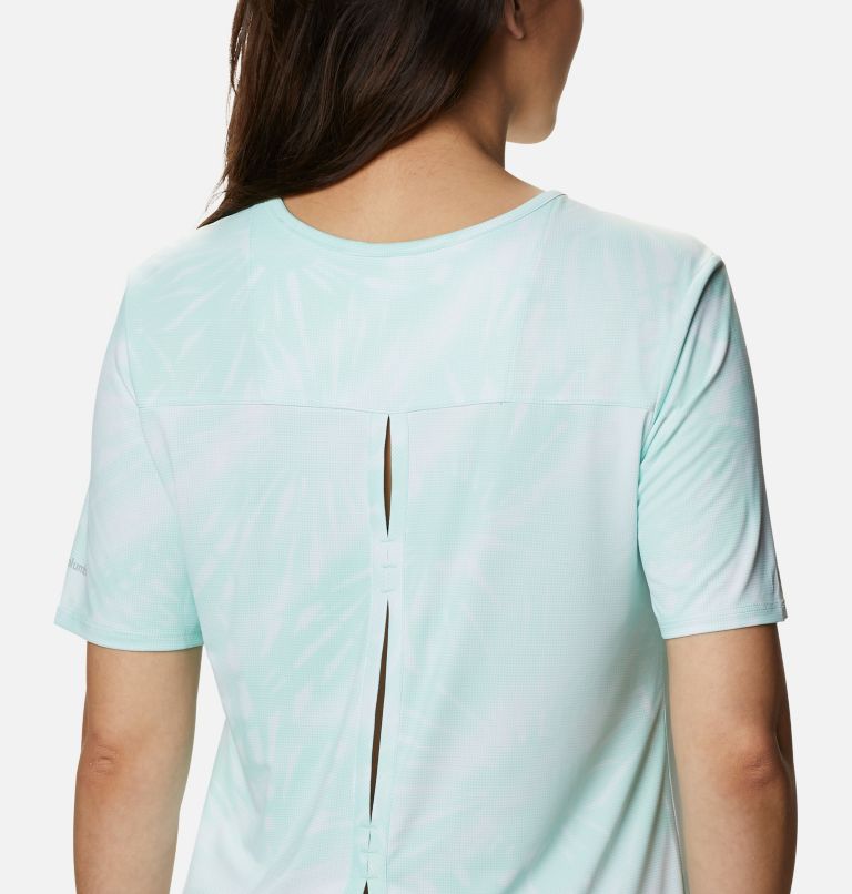 Women's Chill River Technical T-Shirt, Color: Mint Cay Print Sunburst, image 5