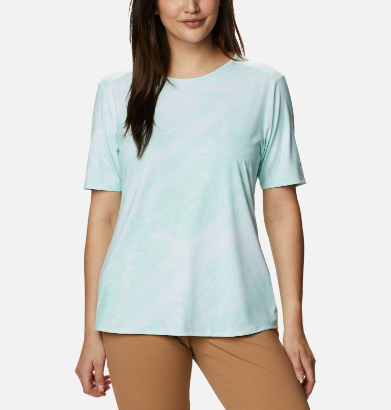 Women's Chill River Technical T-Shirt, Color: Mint Cay Print Sunburst, image 1