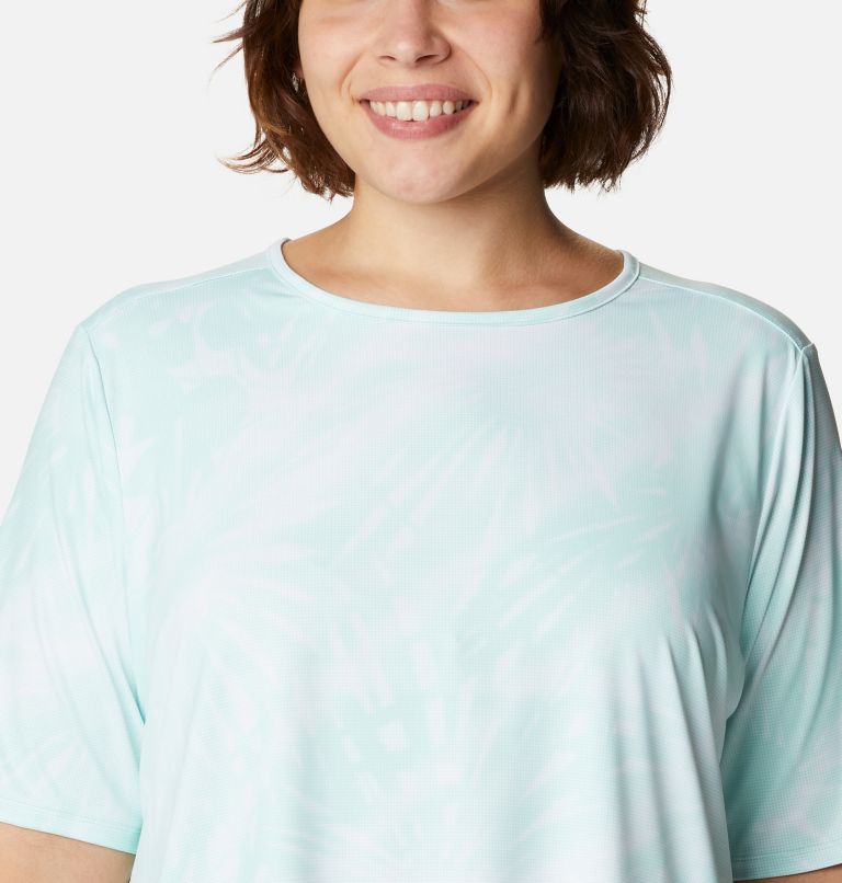 T-shirt à manches courtes Chill River pour femme – Grandes tailles, Color: Mint Cay Print Sunburst, image 4