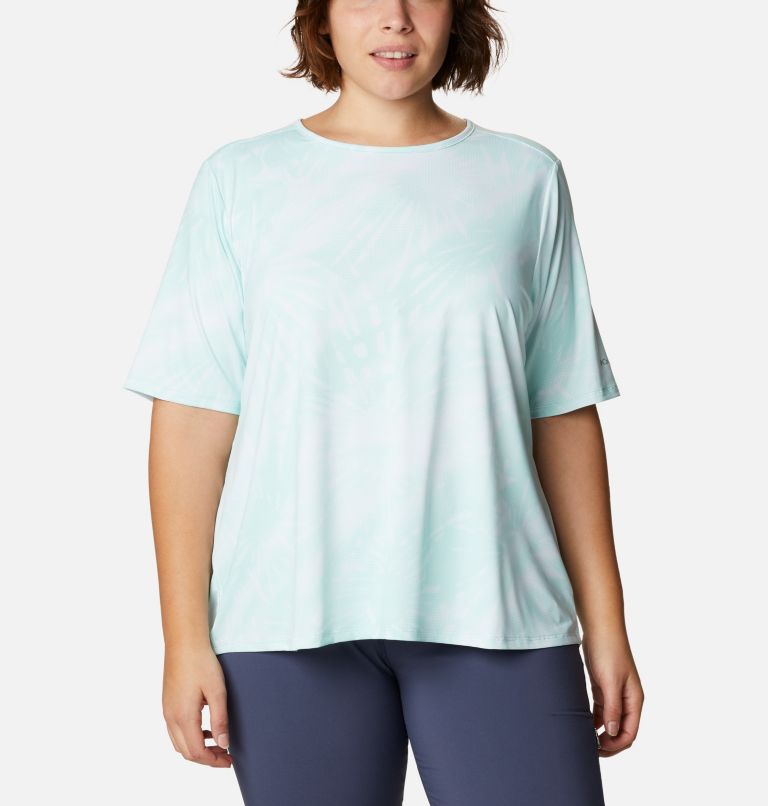 T-shirt à manches courtes Chill River pour femme – Grandes tailles, Color: Mint Cay Print Sunburst, image 1