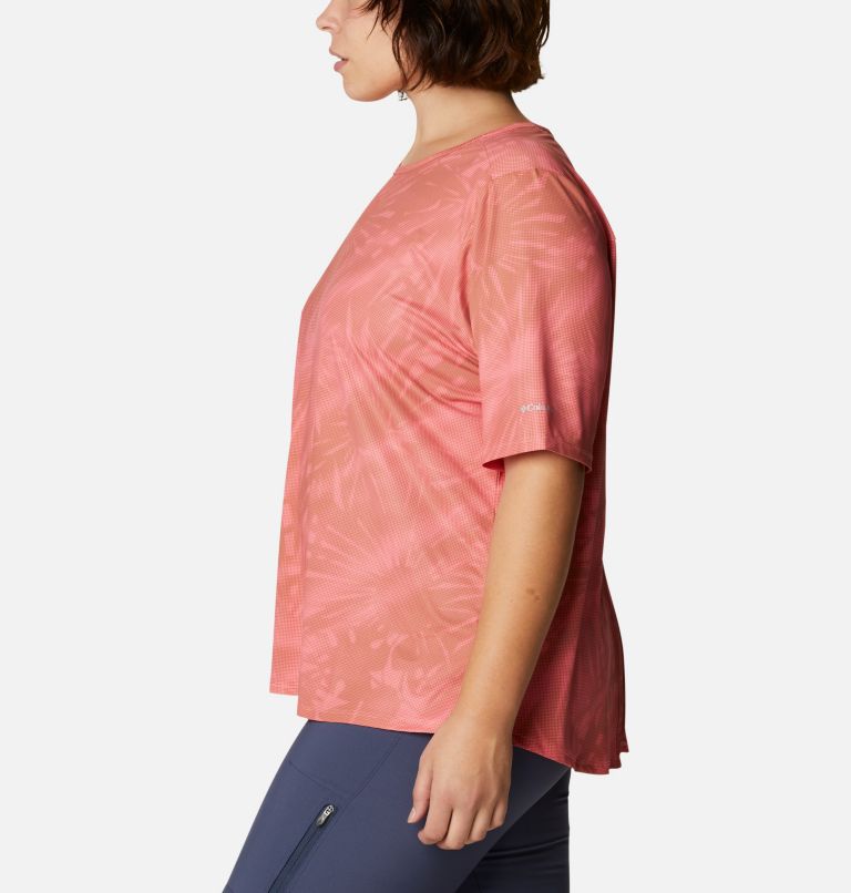 T-shirt à manches courtes Chill River pour femme – Grandes tailles, Color: Salmon Print Sunburst, image 3