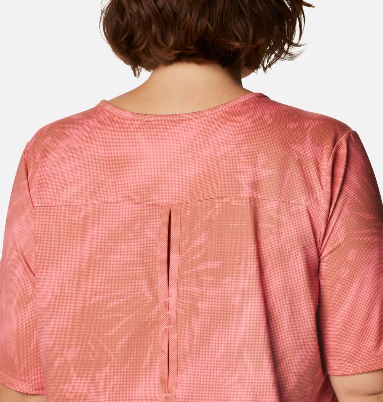 T-shirt à manches courtes Chill River pour femme – Grandes tailles, Color: Salmon Print Sunburst, image 5
