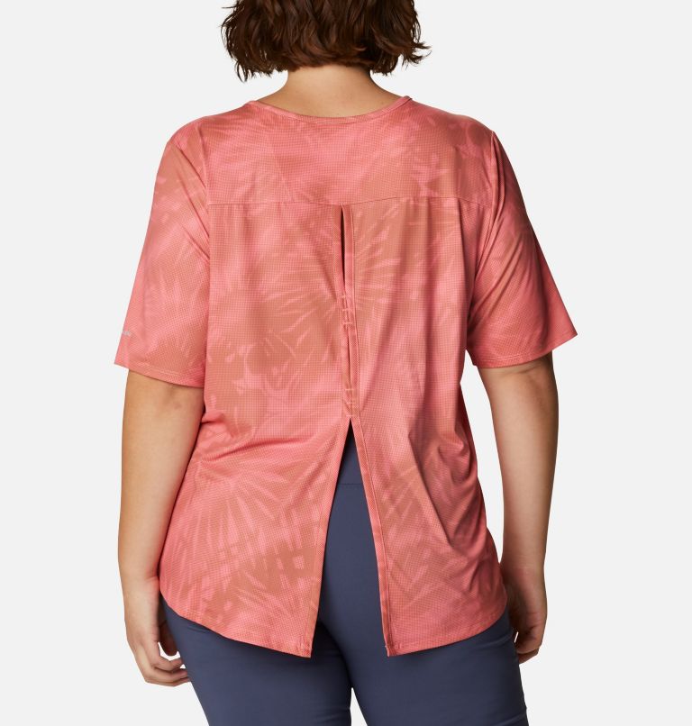 T-shirt à manches courtes Chill River pour femme – Grandes tailles, Color: Salmon Print Sunburst, image 2