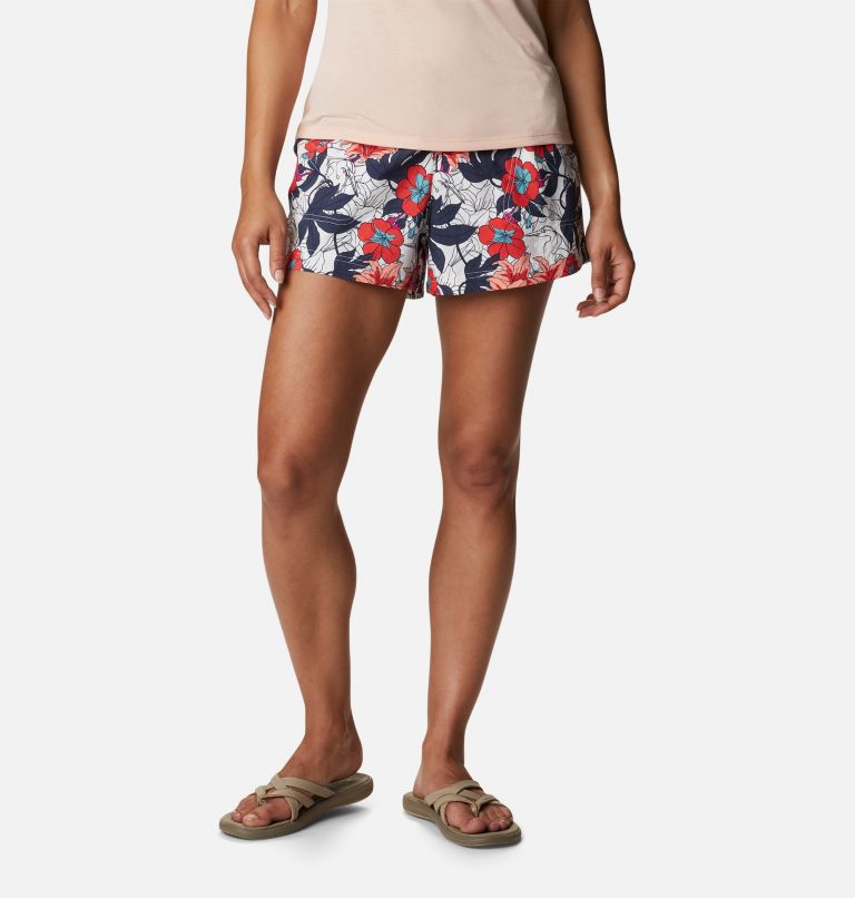 Women's Sandy River II Printed Shorts, Color: White Lakeshore Floral Multi