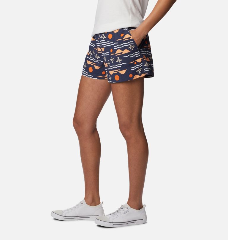 Women's Sandy River II Printed Shorts, Color: Nocturnal, Seaside Multi, image 3