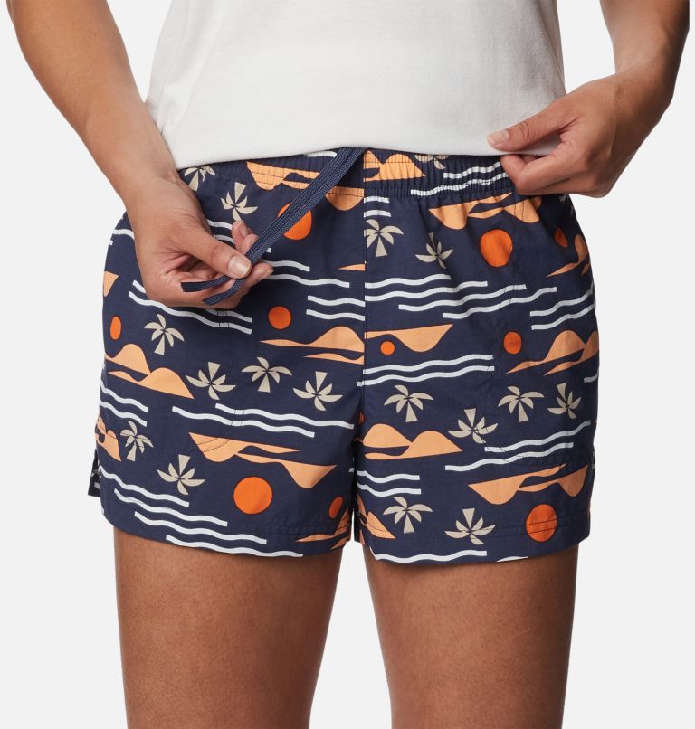 Women's Sandy River II Printed Shorts, Color: Nocturnal, Seaside Multi, image 4