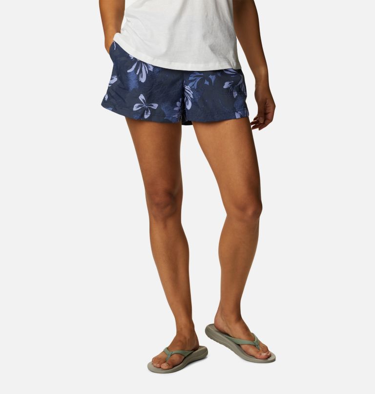 Women's Sandy River II Printed Shorts, Color: Nocturnal Daisy Party, image 1