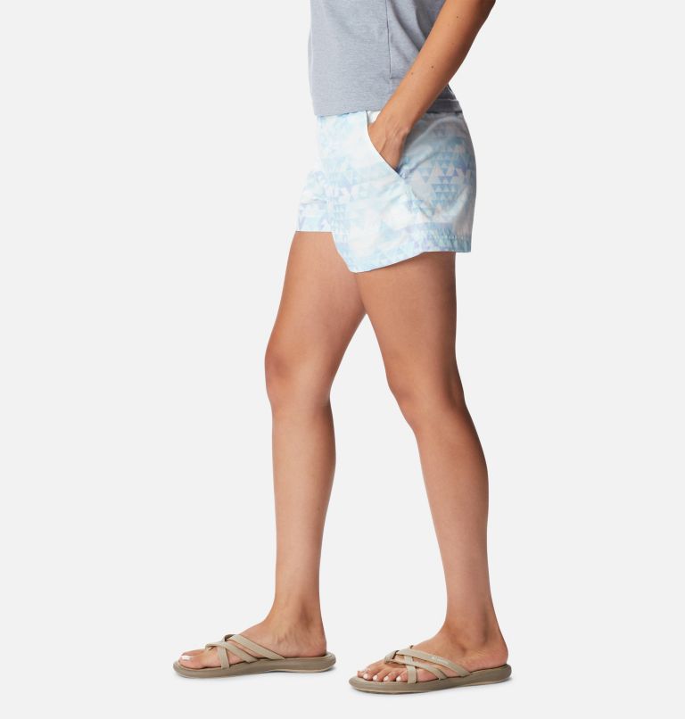 Women's Sandy River II Printed Shorts, Color: Spring Blue, Distant Peaks, image 3