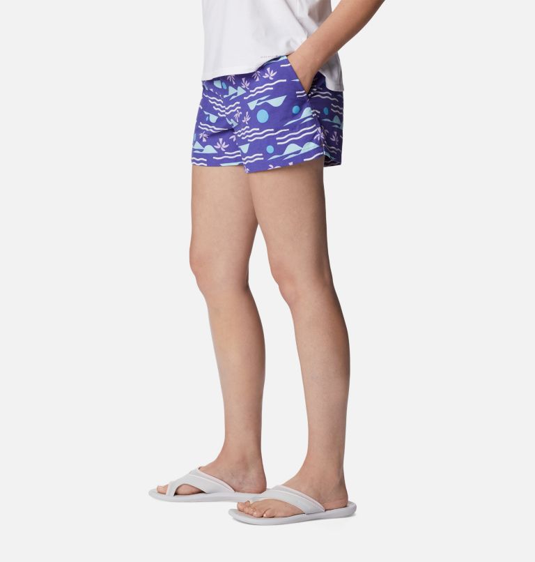 Thumbnail: Women's Sandy River II Printed Shorts, Color: Purple Lotus, Seaside Multi, image 3
