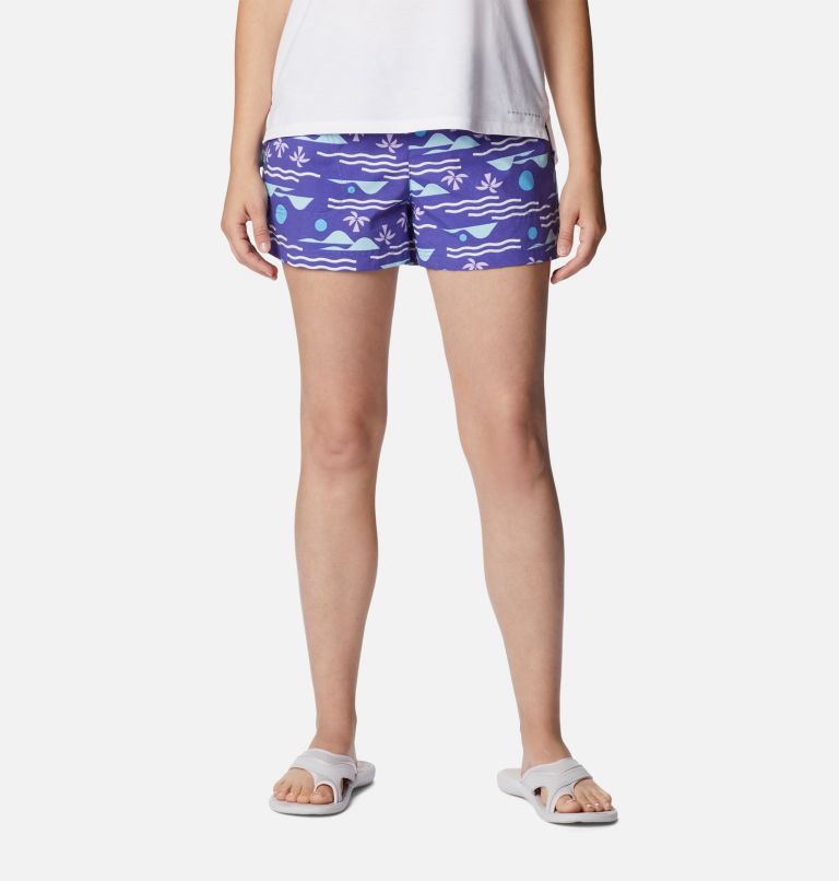 Women's Sandy River II Printed Shorts, Color: Purple Lotus, Seaside Multi, image 1