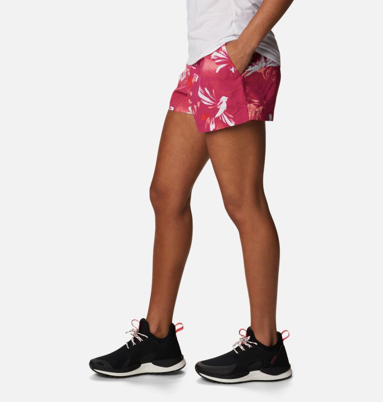 Women's Sandy River II Printed Shorts, Color: Wild Fuchsia Daisy Party, image 3
