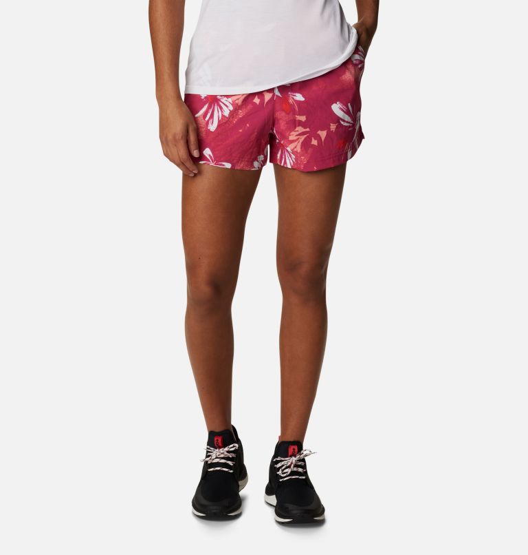 Women's Sandy River II Printed Shorts, Color: Wild Fuchsia Daisy Party