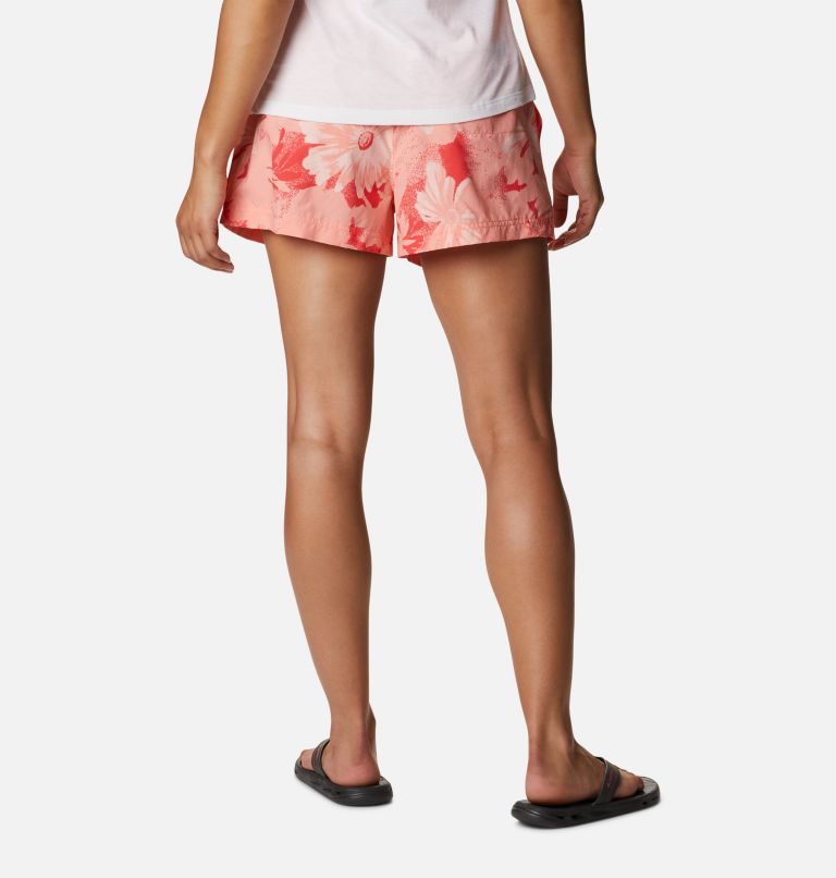 Women's Sandy River II Printed Shorts, Color: Coral Reef Daisy Party