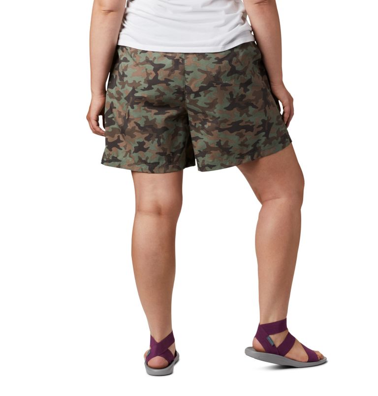 Thumbnail: Women's Sandy River II Printed Shorts - Plus Size, Color: Cypress Camo Print, image 2