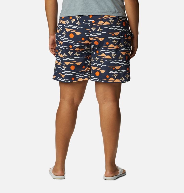 Women's Sandy River II Printed Shorts - Plus Size, Color: Nocturnal, Seaside Multi, image 2