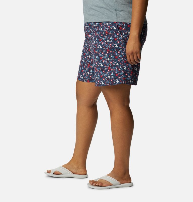 Women's Sandy River II Printed Shorts - Plus Size, Color: Nocturnal, Mini Hibiscus, image 3