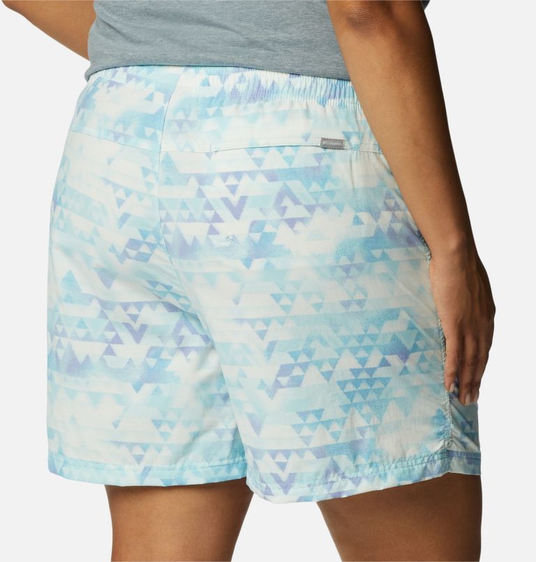 Women's Sandy River II Printed Shorts - Plus Size, Color: Spring Blue, Distant Peaks, image 5
