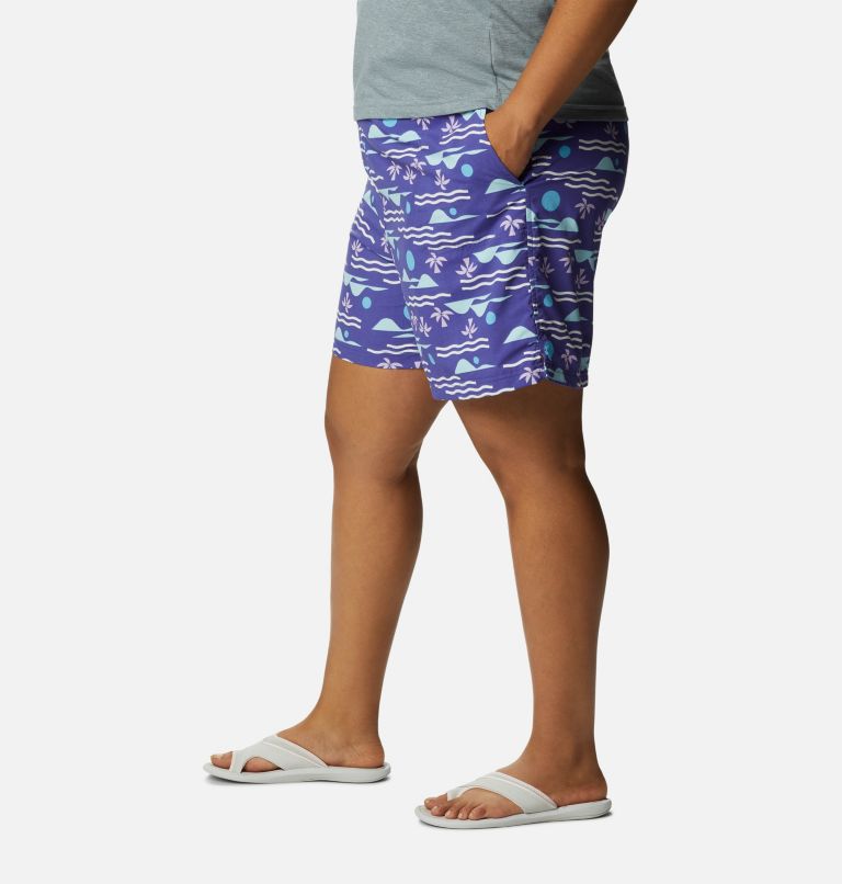 Women's Sandy River II Printed Shorts - Plus Size, Color: Purple Lotus, Seaside Multi, image 3