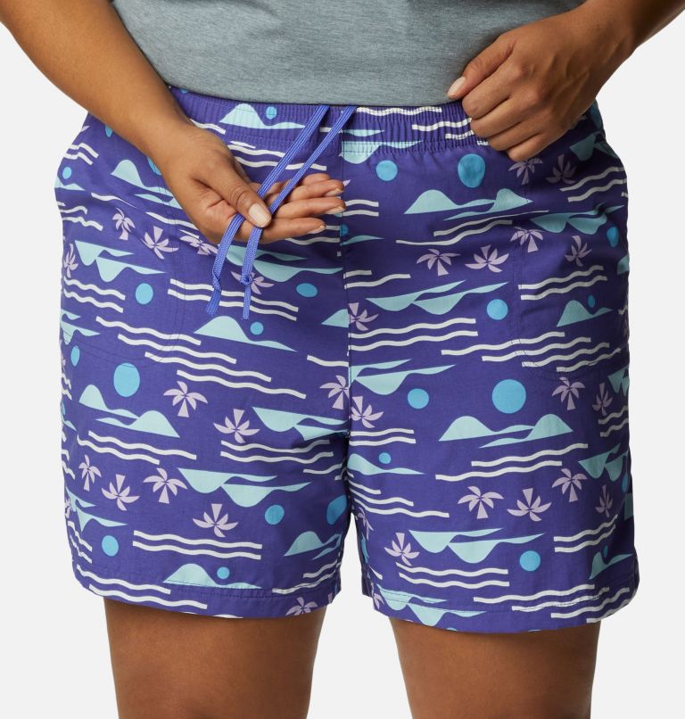 Women's Sandy River II Printed Shorts - Plus Size, Color: Purple Lotus, Seaside Multi, image 4