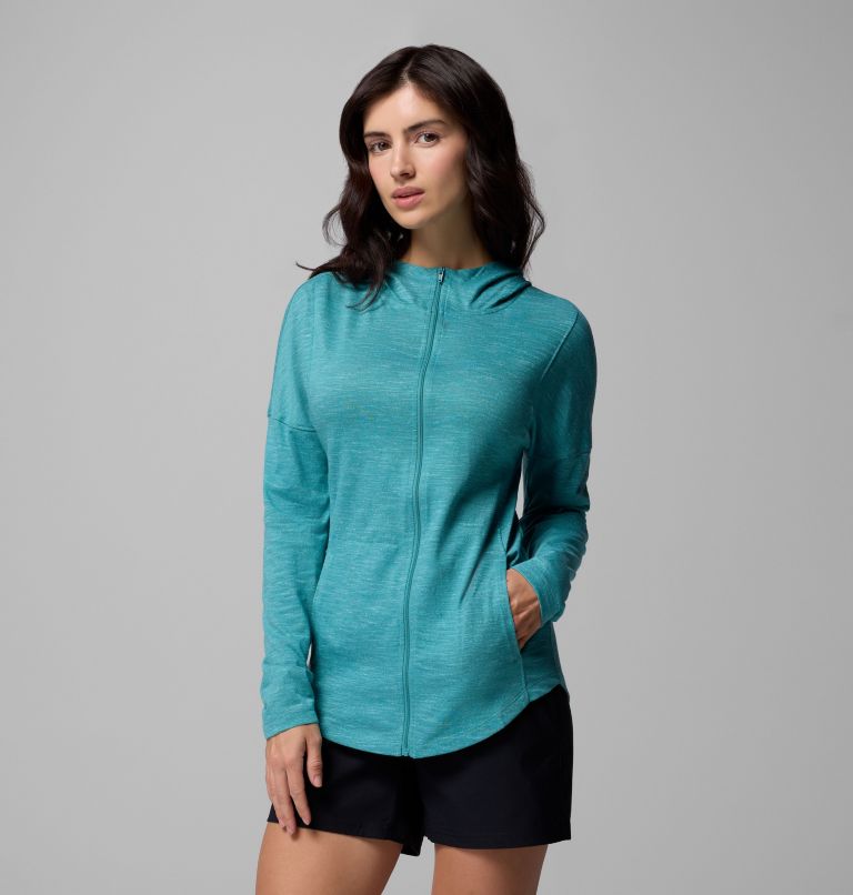 Women's Cades Cove Full Zip Hoodie, Color: Teal, image 5