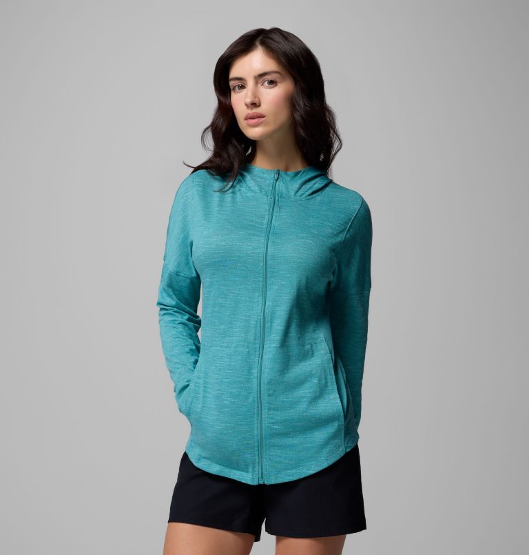 Women's Cades Cove Full Zip Hoodie, Color: Teal, image 1
