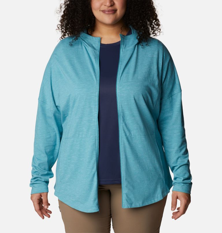 Chandail à capuchon à fermeture éclair Cades Cove pour femme – Grandes tailles, Color: Sea Wave, image 6
