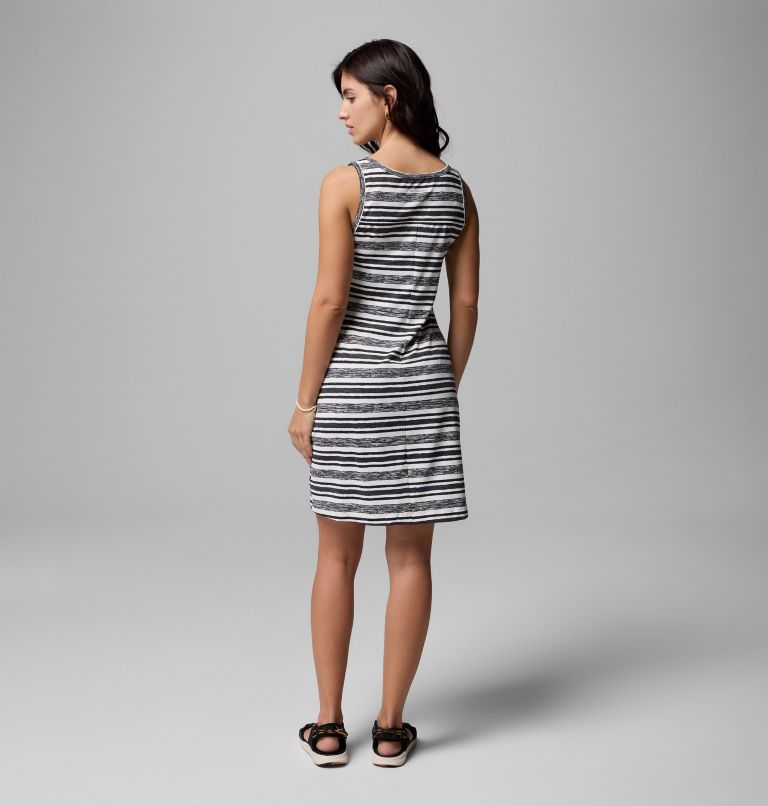 Women's Chill River Printed Dress, Color: White Spaced Stripe, image 4