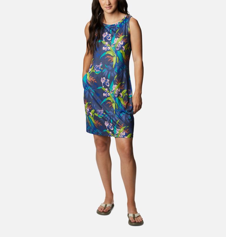 Robe imprimée Chill River Femme, Color: Lapis Blue, Magnolia Print, image 1