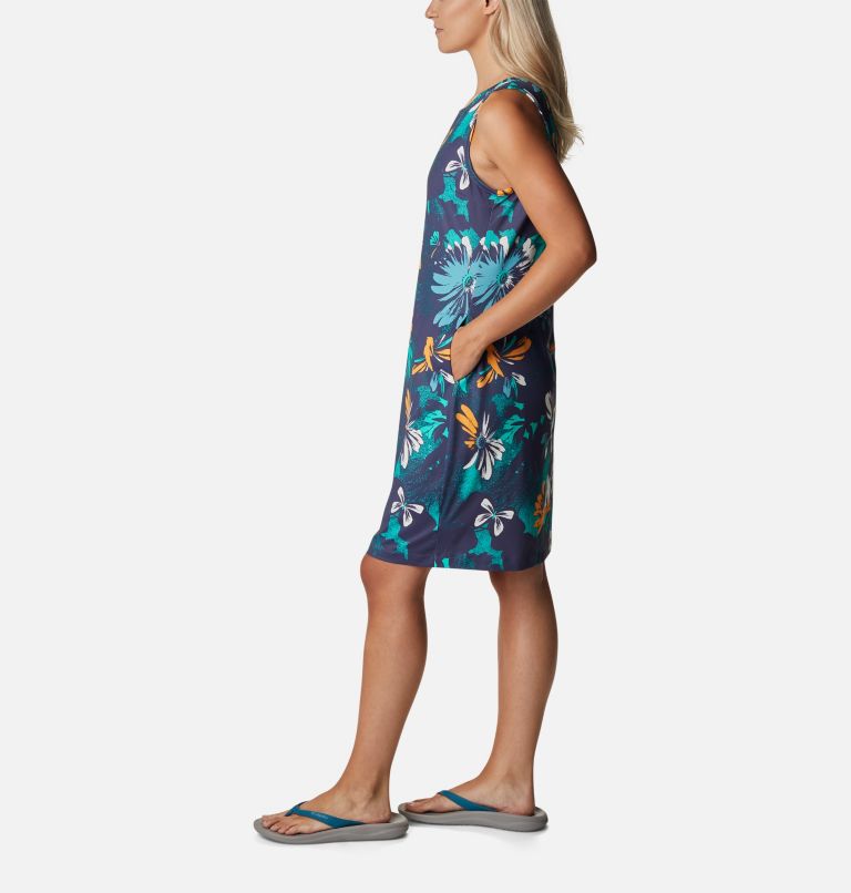 Thumbnail: Women's Chill River Printed Dress, Color: Nocturnal Daisy Party Multi, image 3