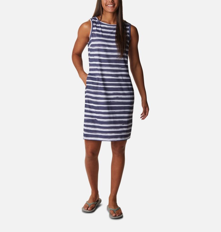 Robe imprimée Chill River Femme, Color: Nocturnal Brush Stripe, image 1