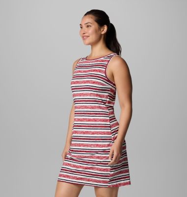 Women's Chill River Printed Dress, Color: Daredevil Spaced Stripe, image 23