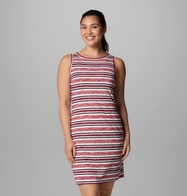 Women's Chill River Printed Dress, Color: Daredevil Spaced Stripe, image 21