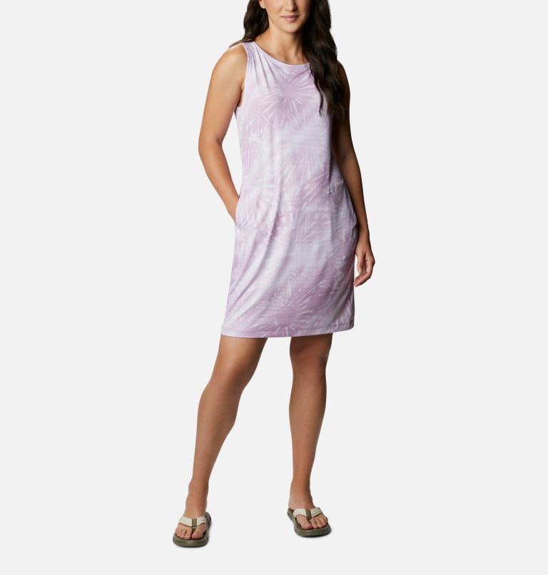 Women's Chill River Printed Dress, Color: Blossom Pink Tonal Sunburst Print, image 1