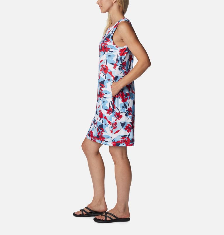 Women's Chill River Printed Dress, Color: Red Lily, Pop Flora, image 3