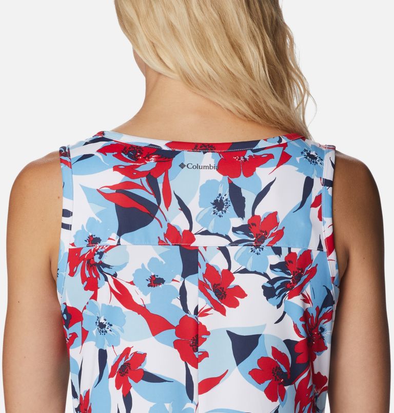 Thumbnail: Women's Chill River Printed Dress, Color: Red Lily, Pop Flora, image 5