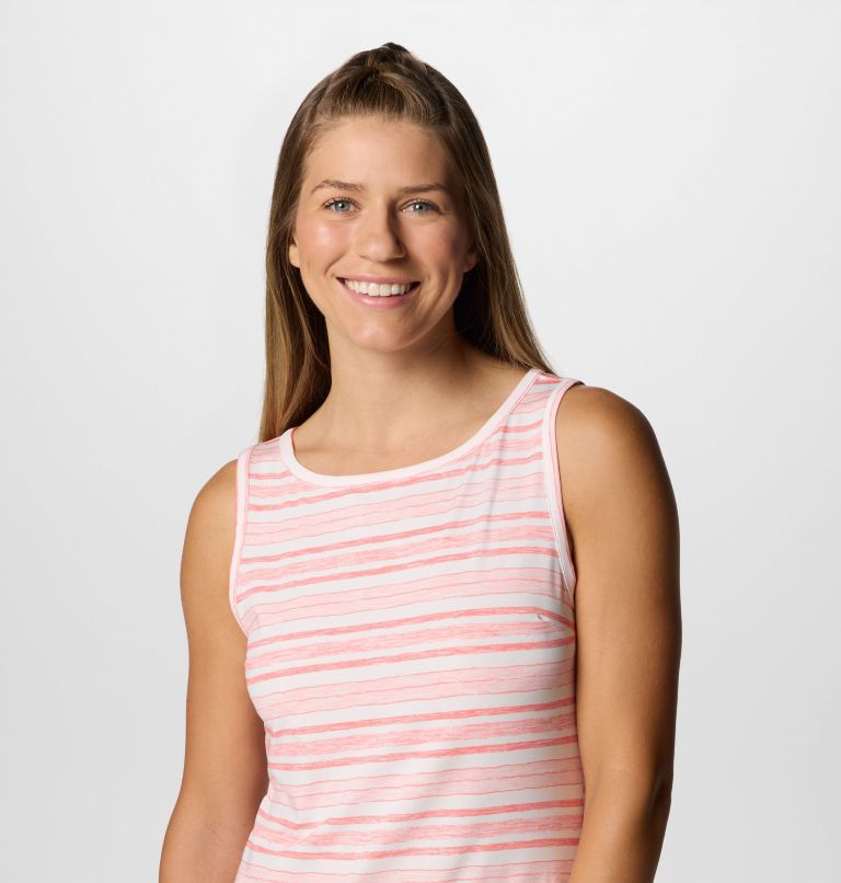 Women's Chill River Printed Dress, Color: Pink Sand Spaced Stripe, image 4