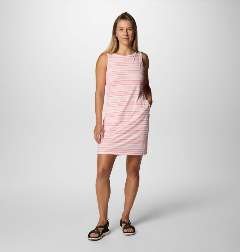 Women's Chill River Printed Dress, Color: Pink Sand Spaced Stripe, image 6
